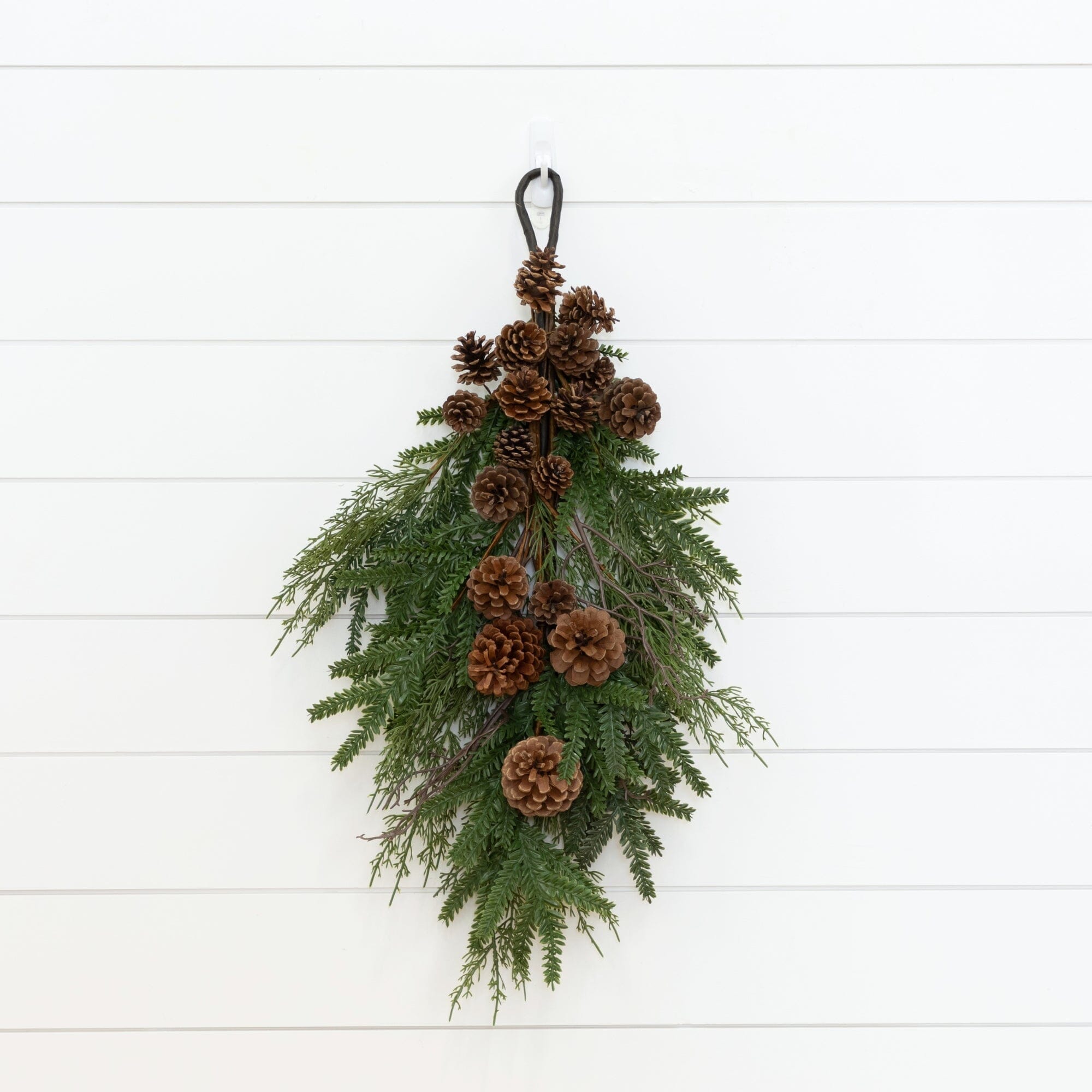 26” Pine & Pine Cone Teardrop | Nearly Natural