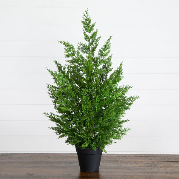 26” Artificial Real Touch Cypress Christmas Tree