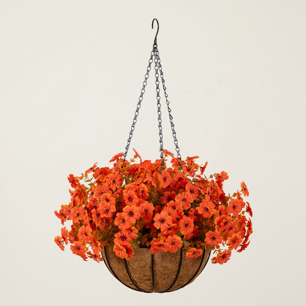 26" UV Resistant Autumn Artificial Daisy Fall Plant and Hanging Basket DIY Kit (Indoor/Outdoor)