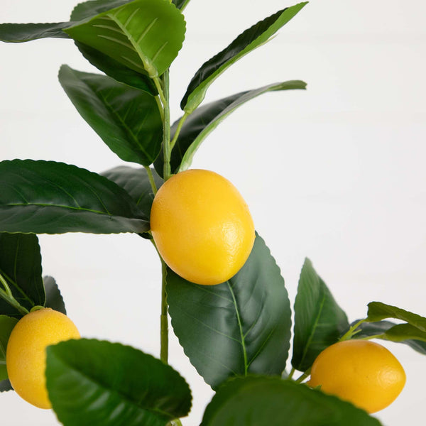 28" Artificial Lemon Stems - Set of 3