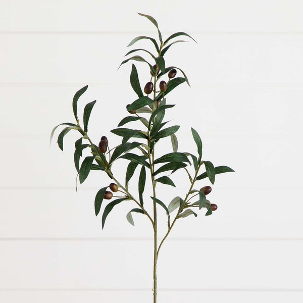 28" Artificial Olive Stems - Set of 3