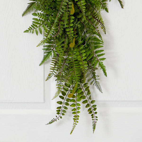 28” Fern Artificial Teardrop (Set of 2)