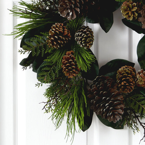 28” Pine Cone and Pine Wreath