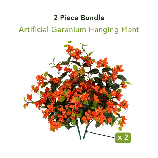 28” UV Resistant Artificial Bougainvillea Hanging  Plant (Indoor/Outdoor) - Set of 2