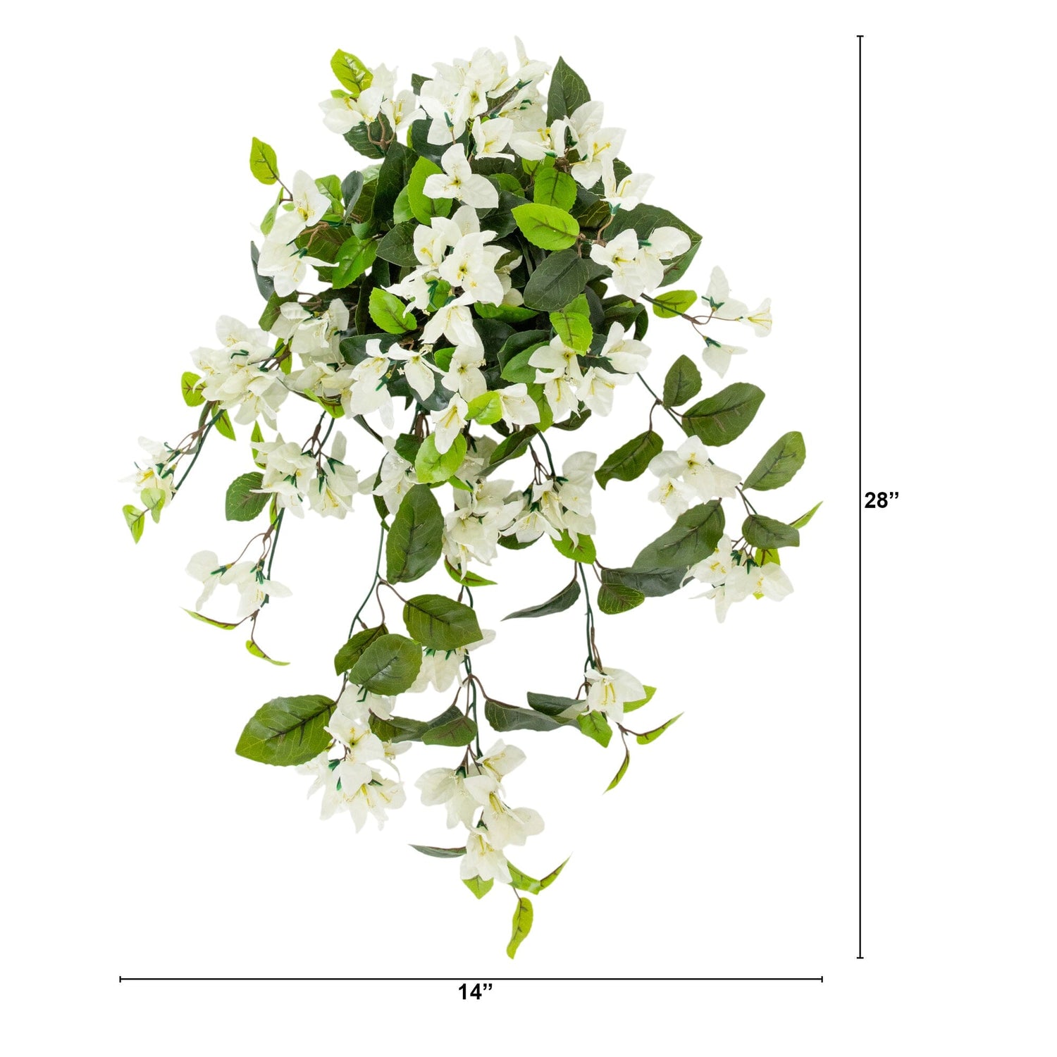 28” UV Resistant Artificial Bougainvillea Hanging  Plant (Indoor/Outdoor) - Set of 2