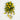 29" UV Resistant Artificial Geranium Hanging Plant - Yellow (Indoor/Outdoor) - Set of 2