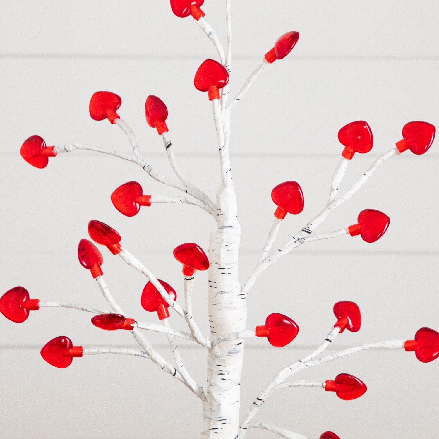2' Pre-Lit Artificial Valentine's Day Twig Tree with 24 Red Heart-Shaped LED Lights