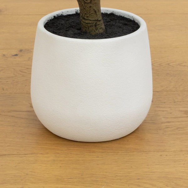 3’ Artificial Bonsai Style Cedar Tree in Decorative White Planter