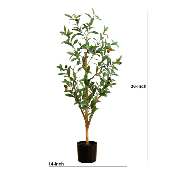 3’ Artificial Olive Tree with Natural Trunk