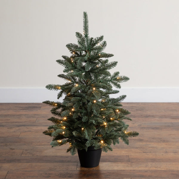 3' Artificial Pre-Lit Christmas Pine Tree with 118 LED Lights