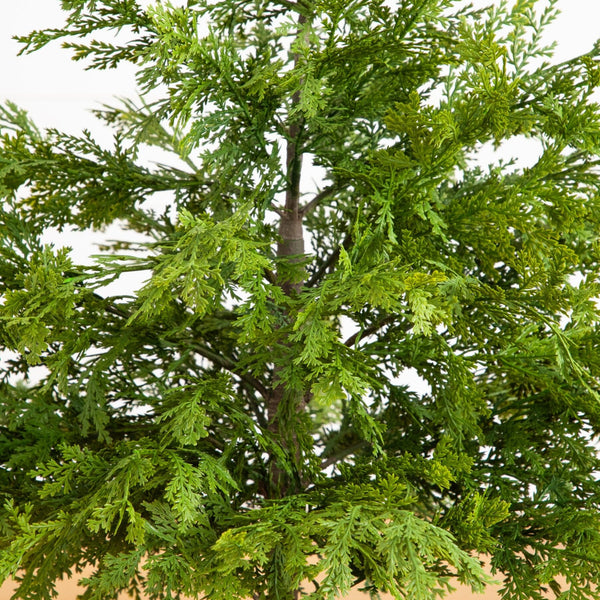 3' Artificial Real Touch Cedar Tree in Decorative Gray Planter