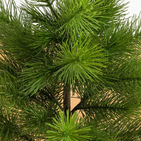 3' Artificial Real Touch Masson Pine Christmas Tree in White Decorative Planter