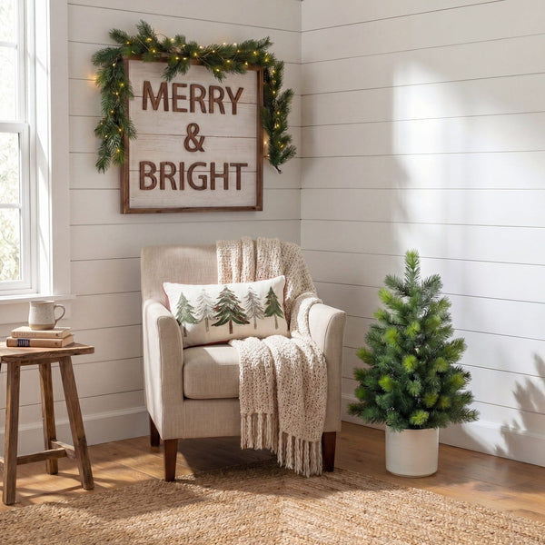 3' Artificial Real Touch Spruce Pine Christmas Tree in White Decorative Planter