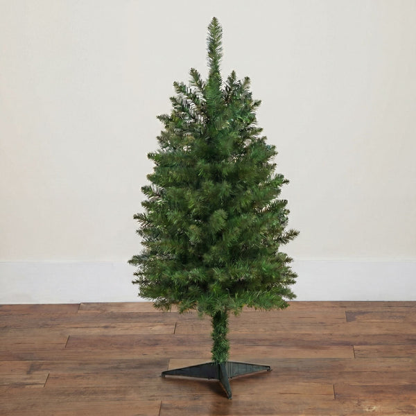 3’ Artificial Slim Green Mountain Pine Christmas Tree