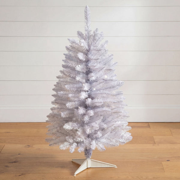 3’ Artificial Slim White Christmas Tree