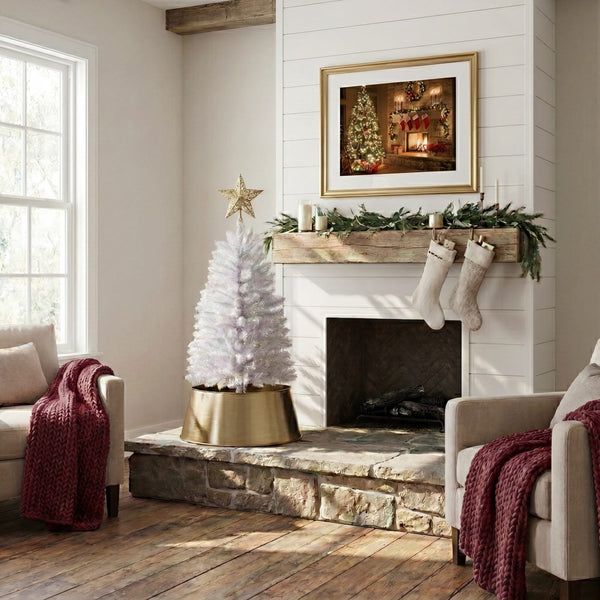 3’ Artificial Slim White Christmas Tree