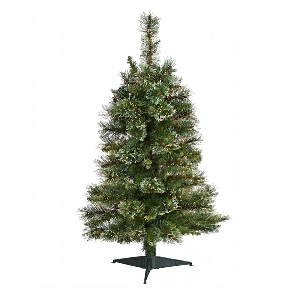 3’ Artificial Wisconsin Slim Snow Tip Pine Christmas Tree
