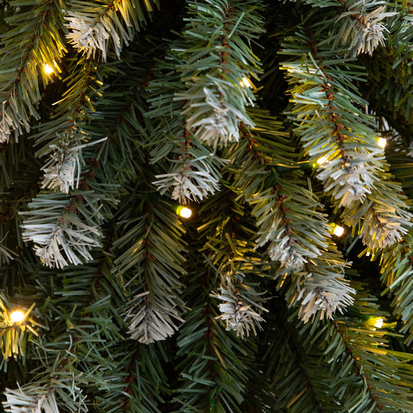 3' 4' 5' Pre-Lit Frosted Artificial Christmas Tree Set with Warm LED Lights - Set of 3