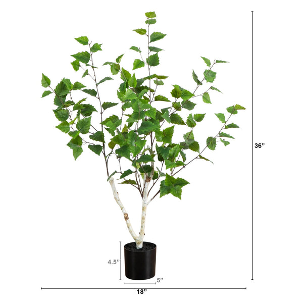 3' Artificial Birch Tree