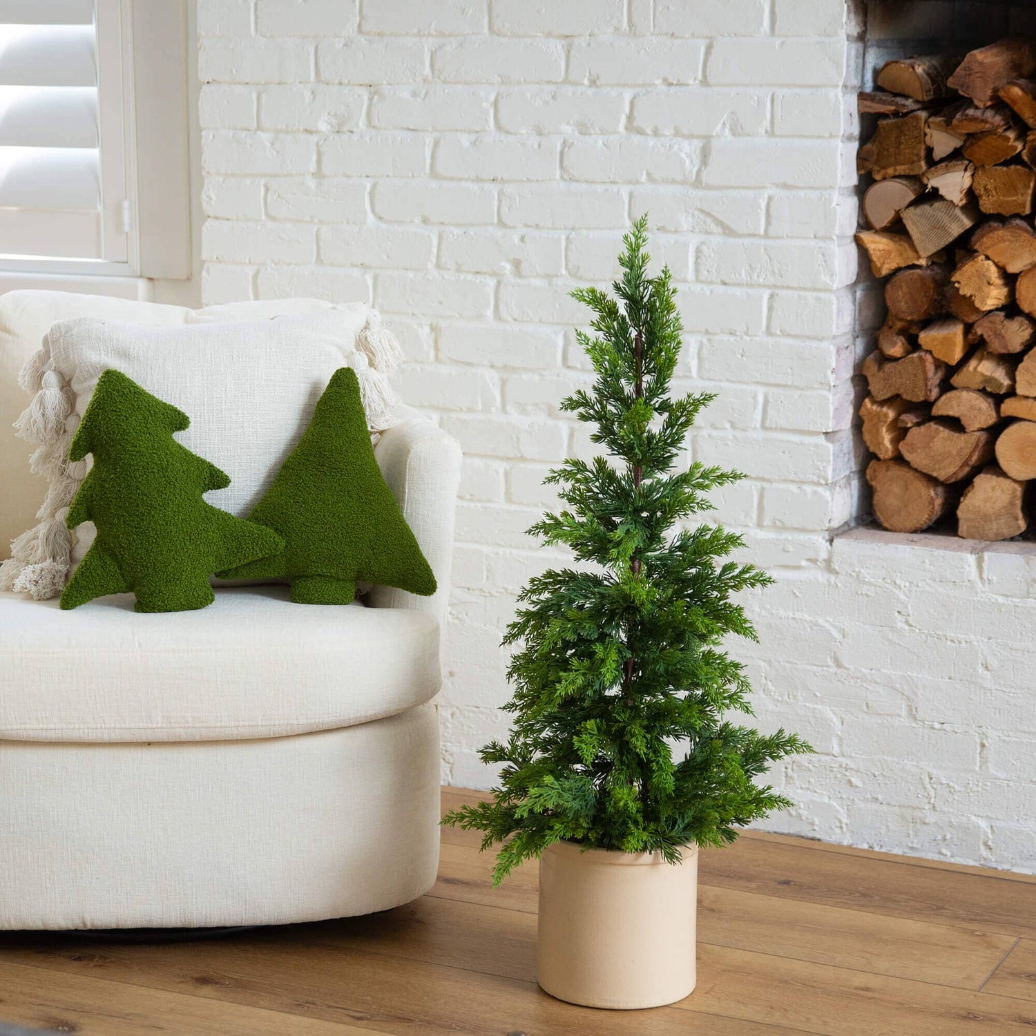 3' Artificial Cypress Topiary Christmas Tree