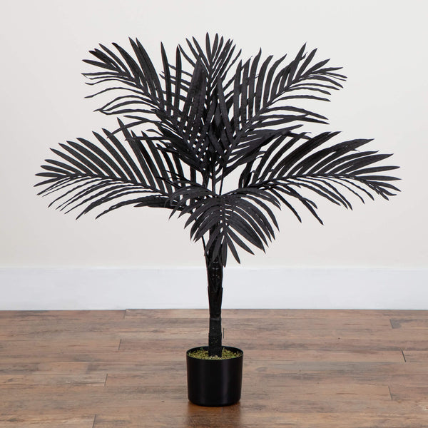 3' Artificial Halloween Black Golden Cane Tree