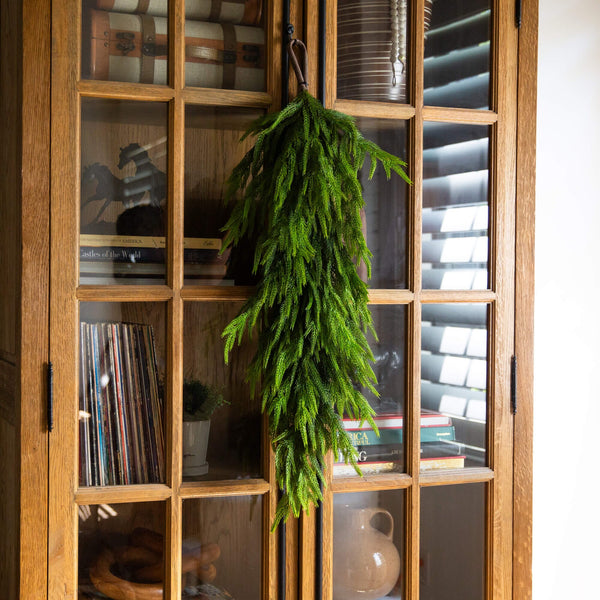 3' Artificial Real Touch Norfolk Island Pine Teardrop with Natural Look