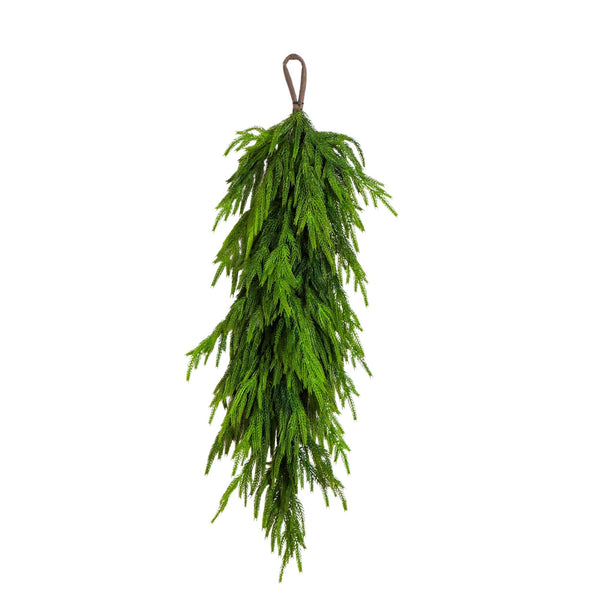 3' Artificial Real Touch Norfolk Island Pine Teardrop with Natural Look