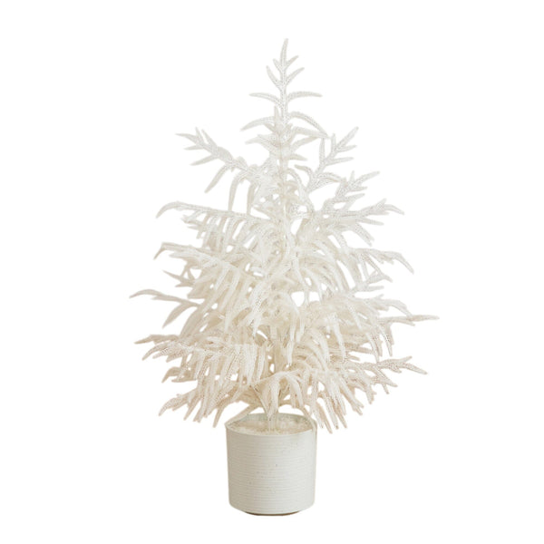 3' Artificial Real Touch White Norfolk Island Pine Christmas Tree with Natural Look