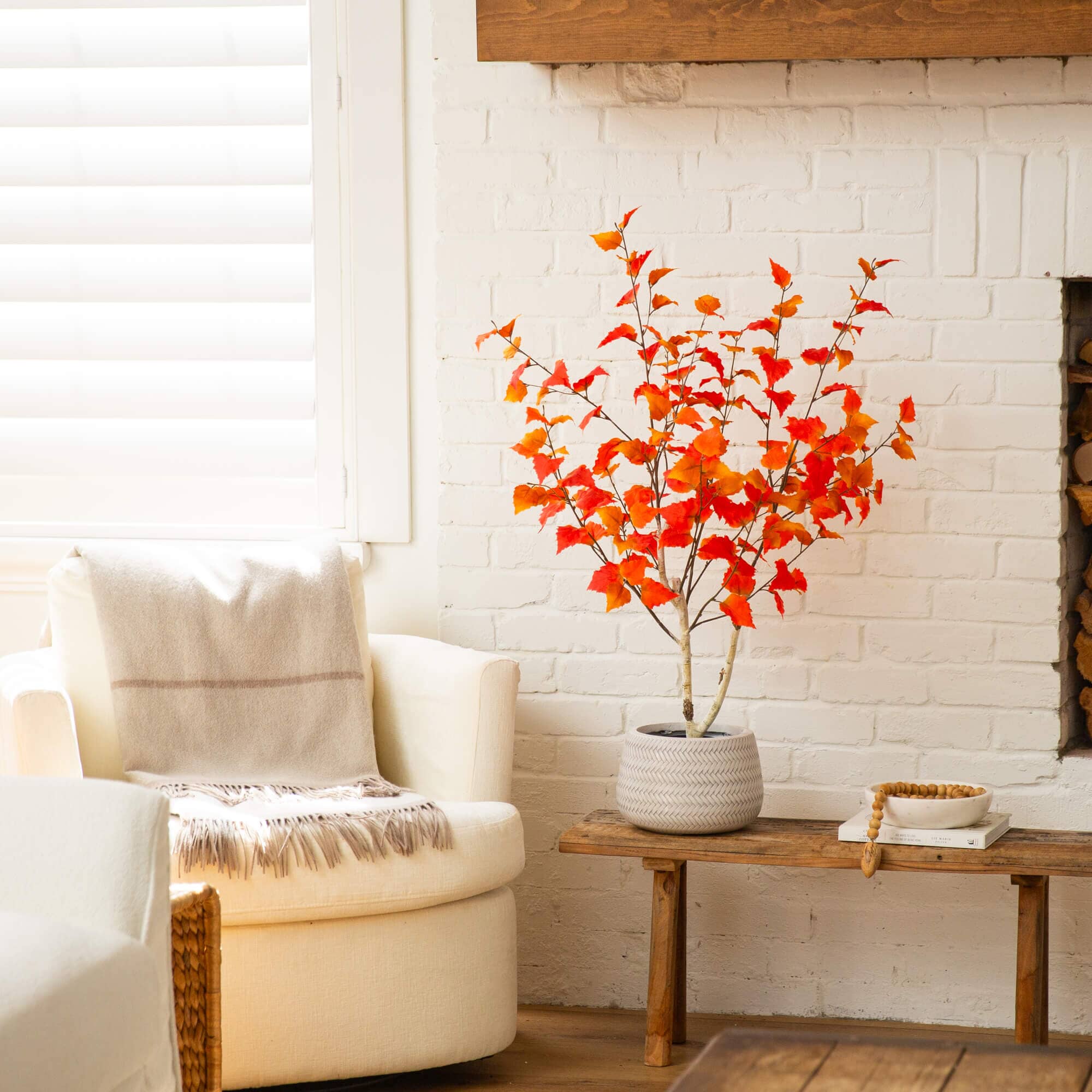 3' Autumn Birch Artificial Fall Tree – Nearly Natural