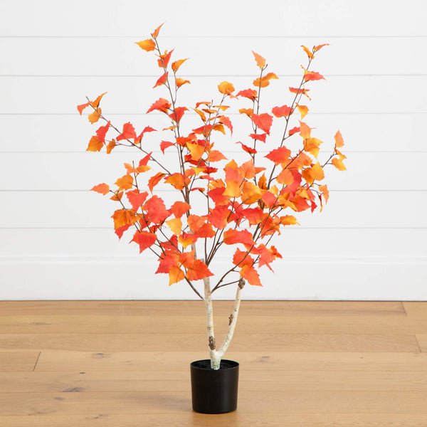 3" Autumn Birch Artificial Fall Tree
