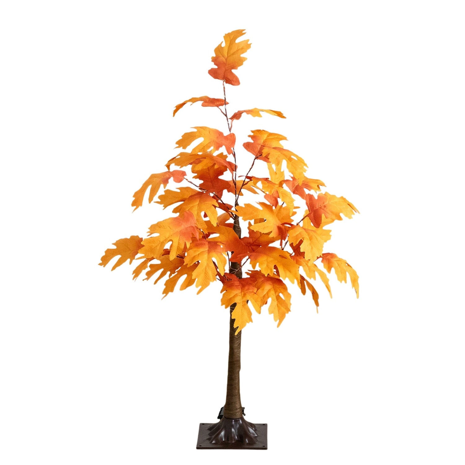 3' Pre-Lit Autumn Maple Artificial Fall Tree with 80 Warm White LED Lights