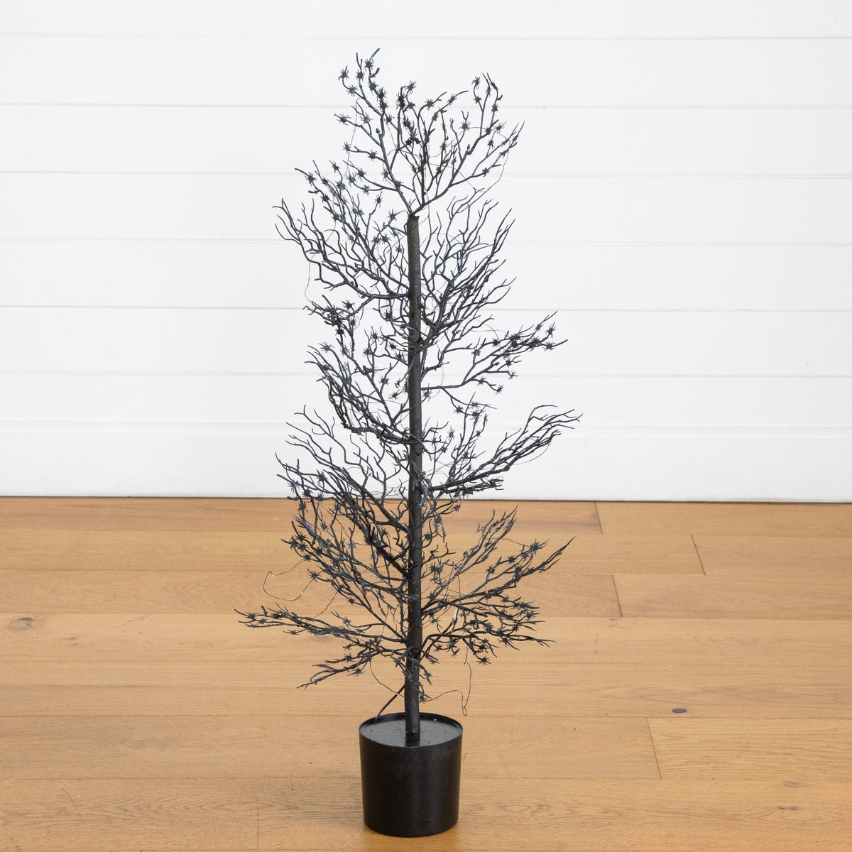 3’ Pre-Lit Artificial Halloween Spider Twig Tree with 80 Orange & Purple LED Lights
