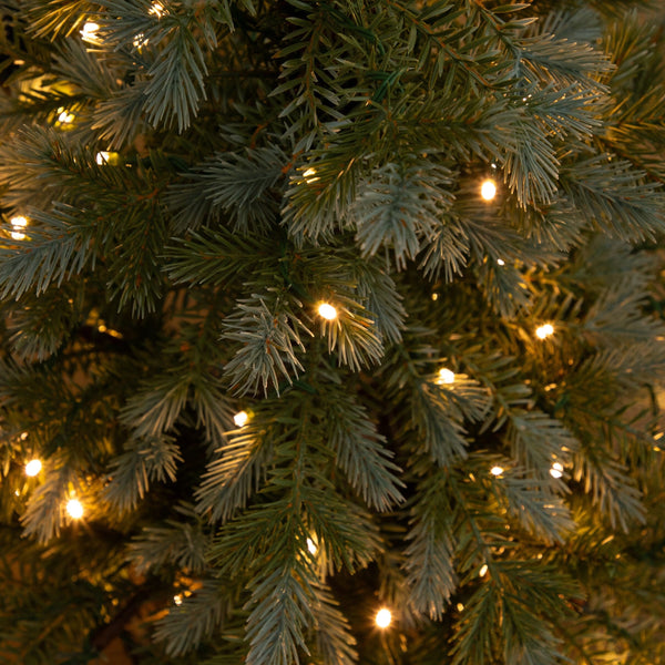 3' Pre-Lit Artificial Pine Christmas Tree with 60 LED Lights in Jute Wire Planter