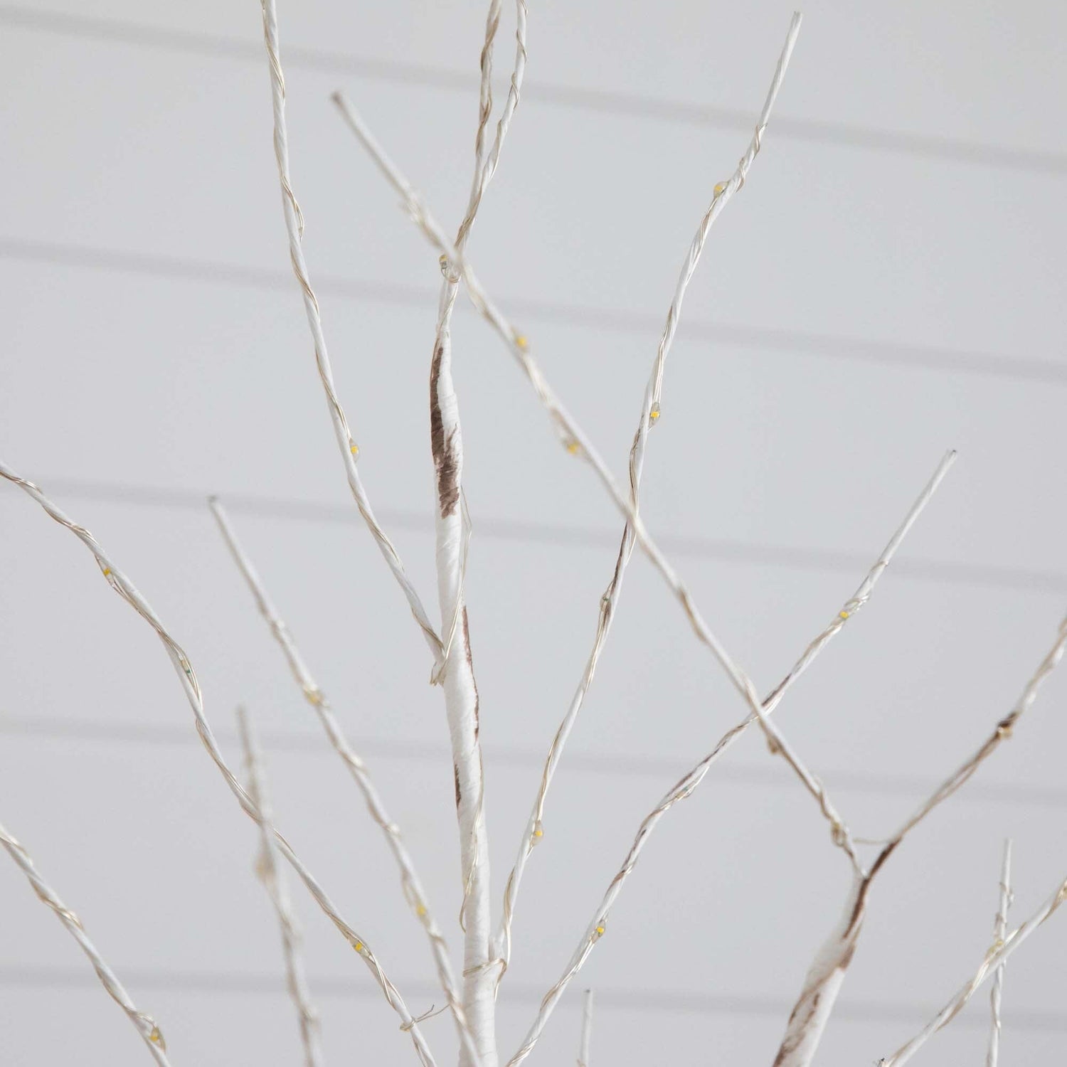 3’ Pre-Lit Artificial White Birch Tree with 120 Warm White LED Lights