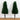 3' UV Resistant Artificial Cedar Plant with Integrated Ground Stake (Indoor/Outdoor) - Set of 2