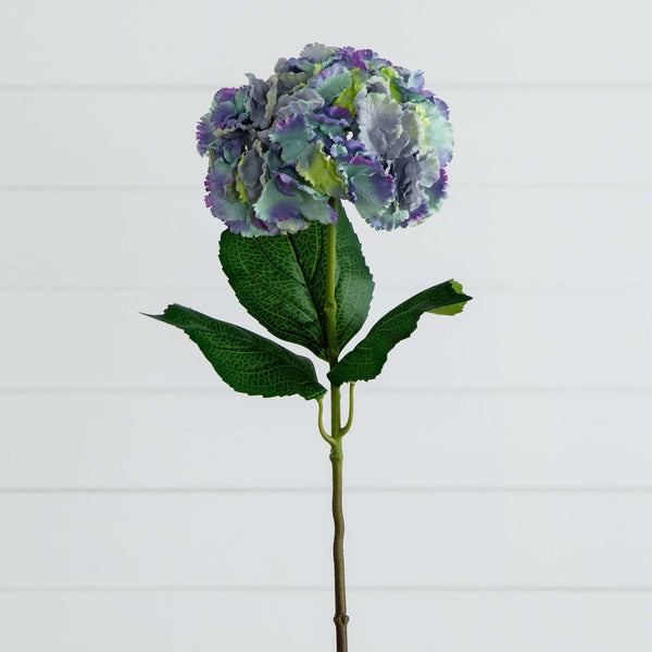 30" Artificial Hydrangea Flower Stems- Set of 3