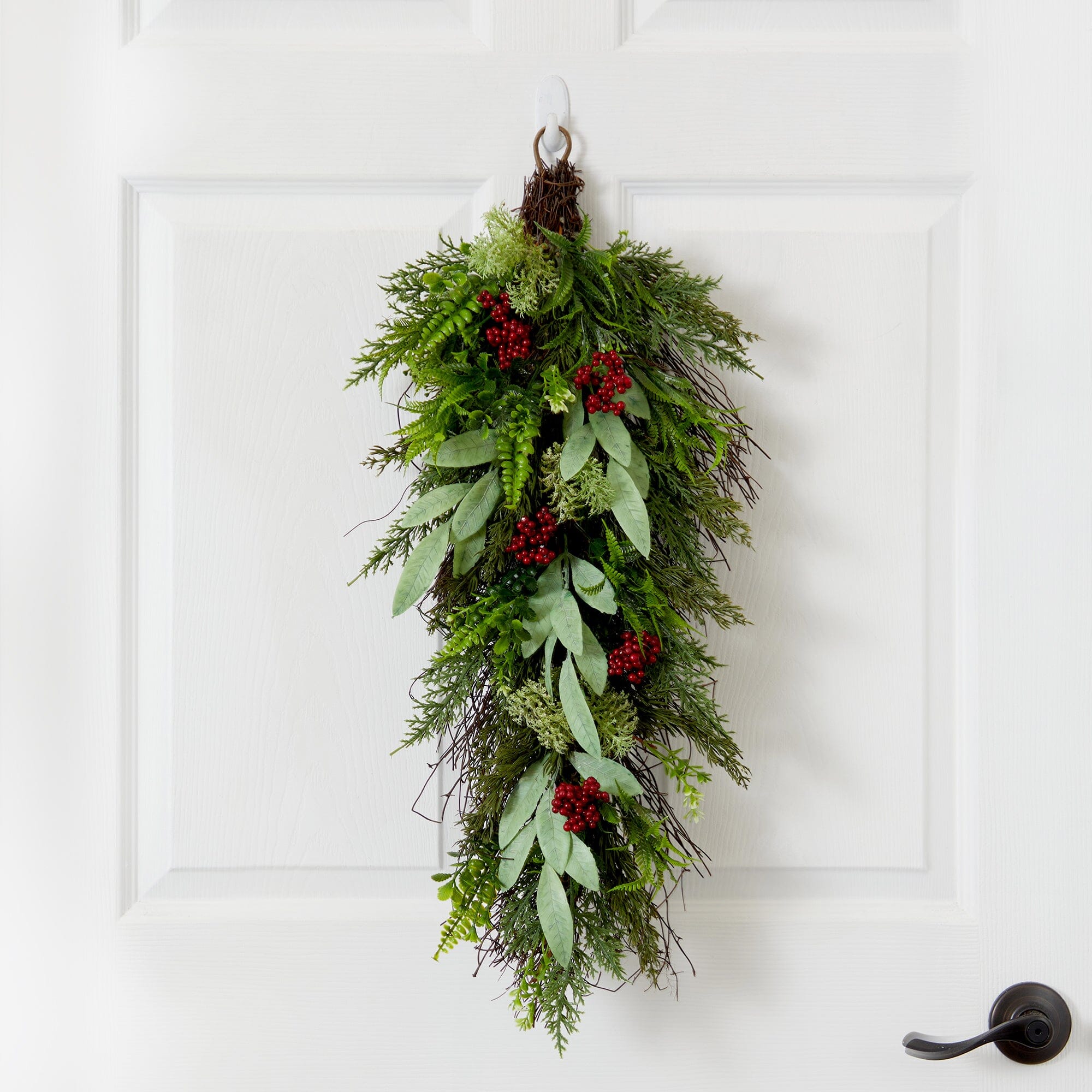30” Cedar and Berry Artificial Christmas Swag | Nearly Natural