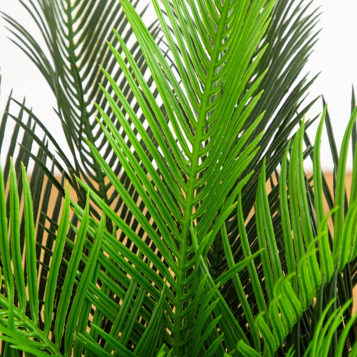 long leaf palm plant 30" UV Resistant Artificial Cycas Palm Tree in White Decorative Plante – Nearly Natural