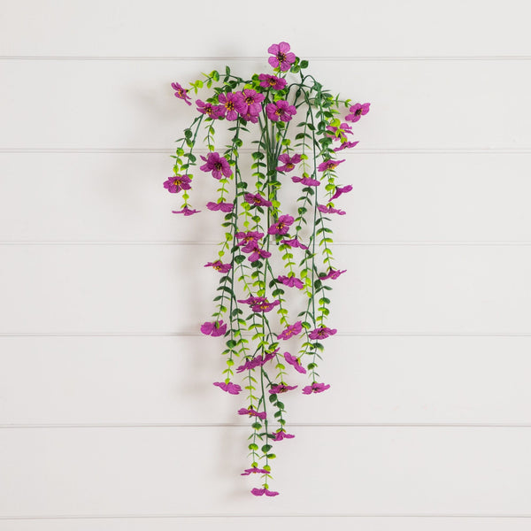 30" UV Resistant Artificial Daisy Hanging Plant (Indoor/Outdoor) - Set of 6