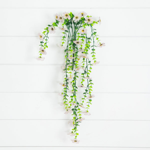 30" UV Resistant Artificial Daisy Hanging Plant (Indoor/Outdoor) - Set of 6