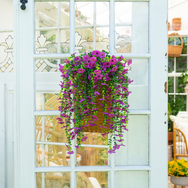 30" UV Resistant Artificial Daisy Hanging Plant (Indoor/Outdoor) - Set of 6