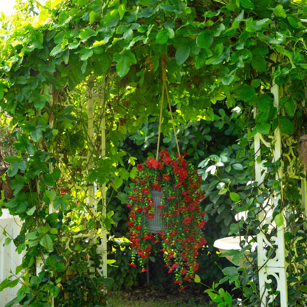 30" UV Resistant Artificial Daisy Hanging Plant (Indoor/Outdoor) - Set of 6