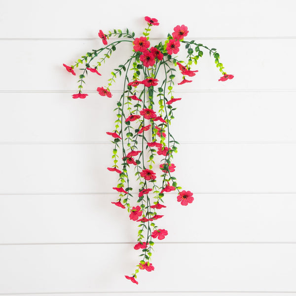 30" UV Resistant Artificial Daisy Hanging Plant (Indoor/Outdoor) - Set of 6