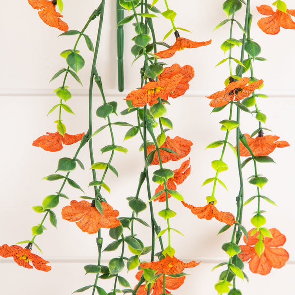 30" UV Resistant Artificial Daisy Hanging Plant (Indoor/Outdoor) - Set of 6