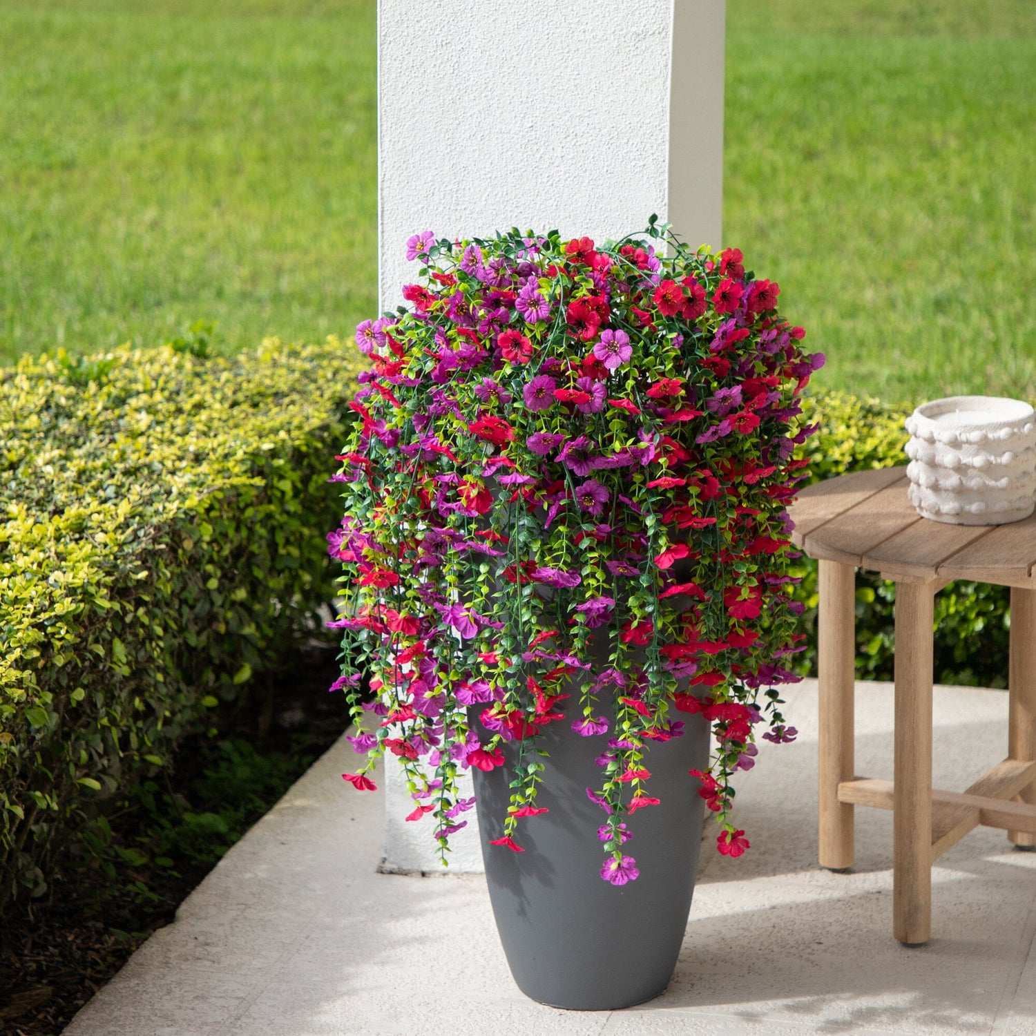 30" UV Resistant Artificial Daisy Hanging Plant (Indoor/Outdoor) - Set of 6