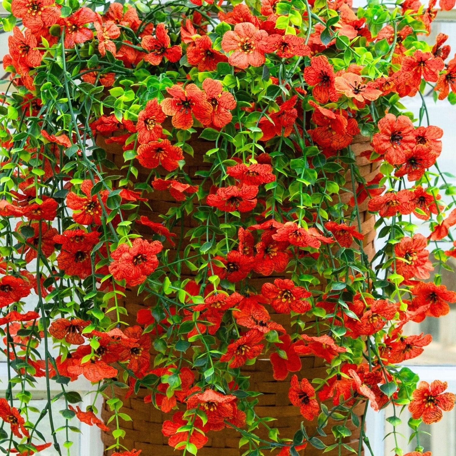 30" UV Resistant Artificial Daisy Hanging Plant (Indoor/Outdoor) - Set of 6