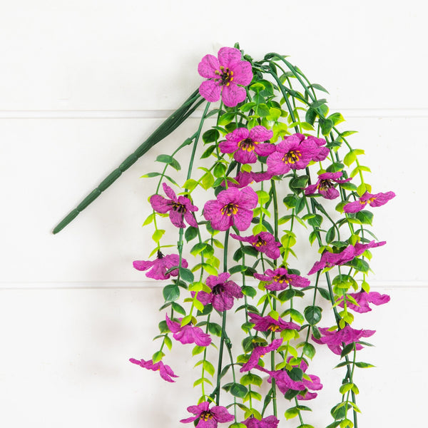 30" UV Resistant Artificial Daisy Hanging Plant (Indoor/Outdoor) - Set of 6