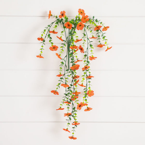 30" UV Resistant Artificial Daisy Hanging Plant (Indoor/Outdoor) - Set of 6