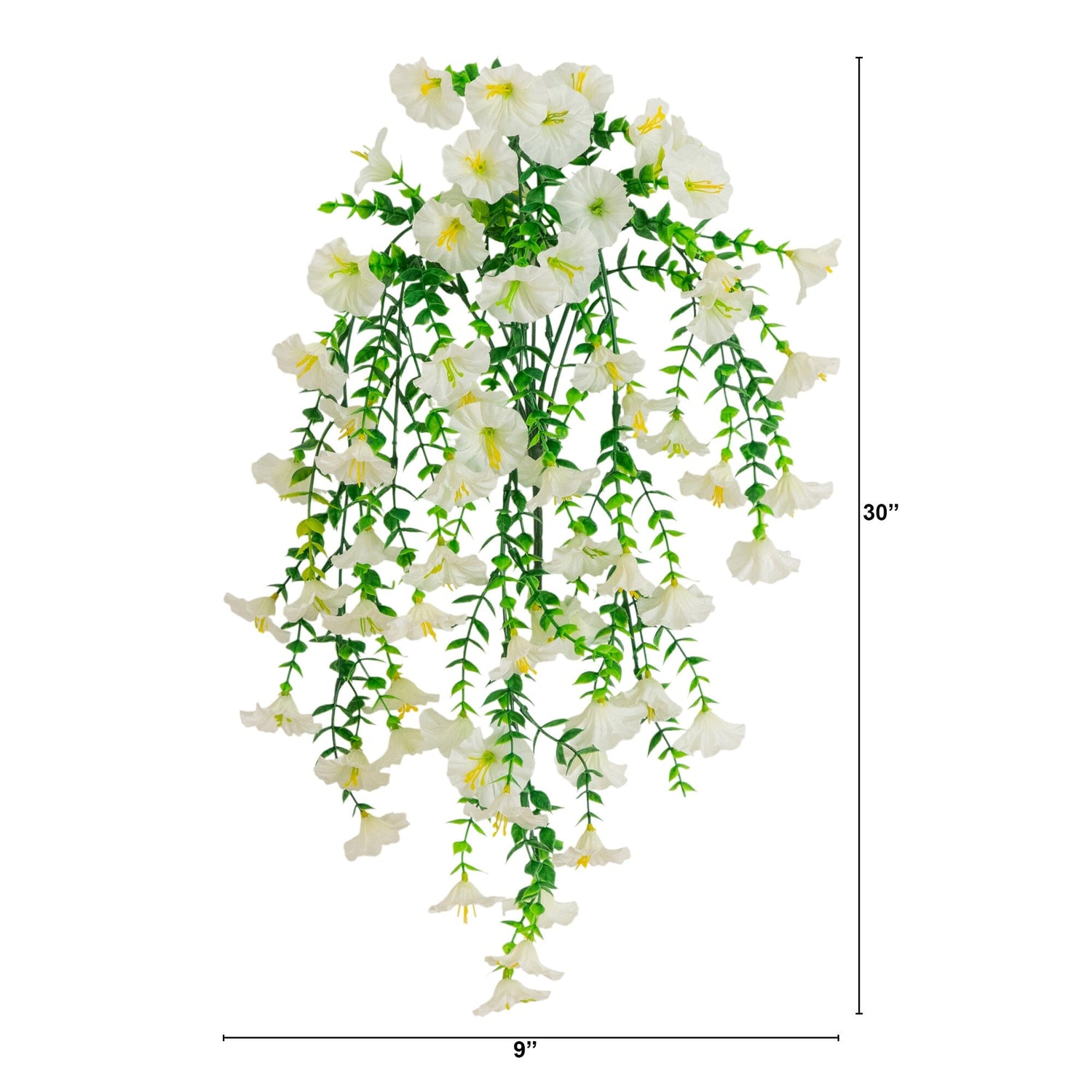 30" UV Resistant Artificial Morning Glory Hanging Plant (Indoor/Outdoor) - Set of 6