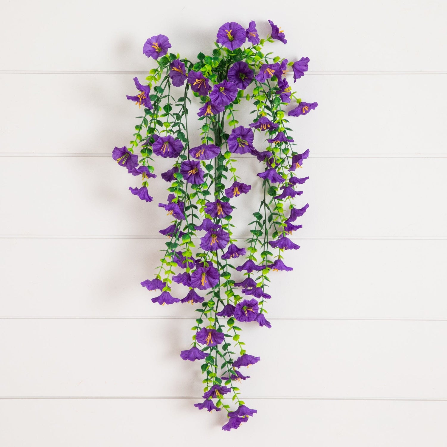 30" UV Resistant Artificial Morning Glory Hanging Plant (Indoor/Outdoor) - Set of 6